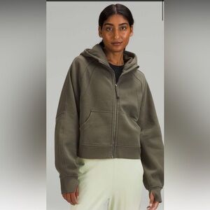 Lululemon Full Zip Military Green Scuba Hoodie Size XS/S
